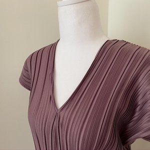 Pleted maxi dress - Purple